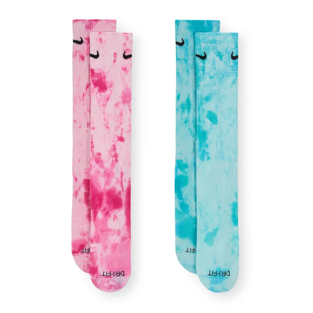 2 Pack Unisex Everyday Cushioned Color Splash Crew
