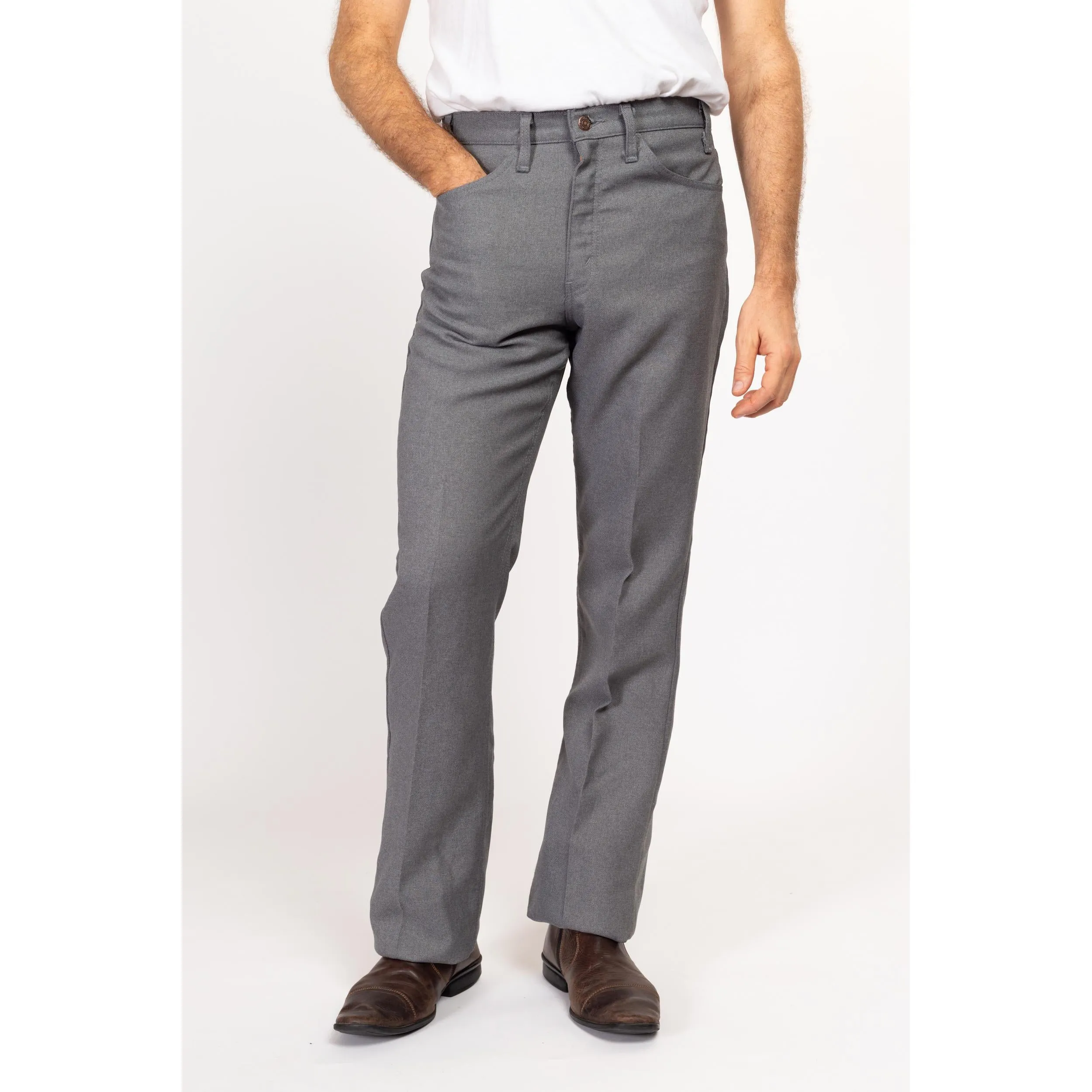 33x36 70s Levi's Grey Trousers