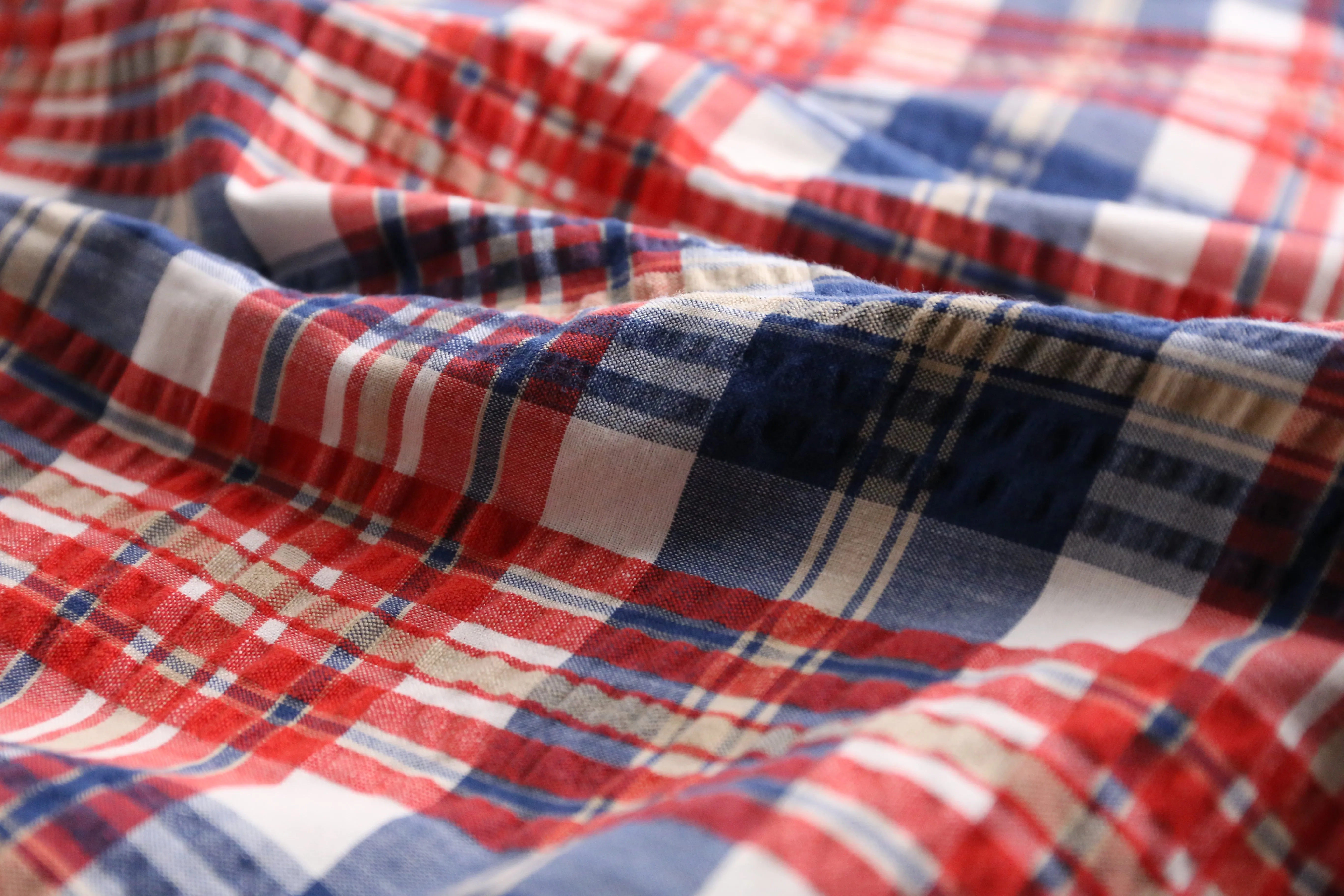 70's check pattern straight slacks