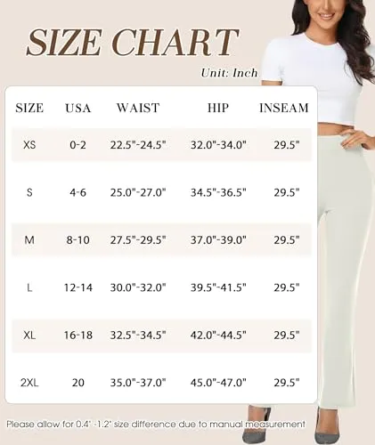 Agenlulu High Waisted Dress Pants for Women Bootcut Elastic Waist Pull On Work Slacks for Women Business Casual (Navy Blue)