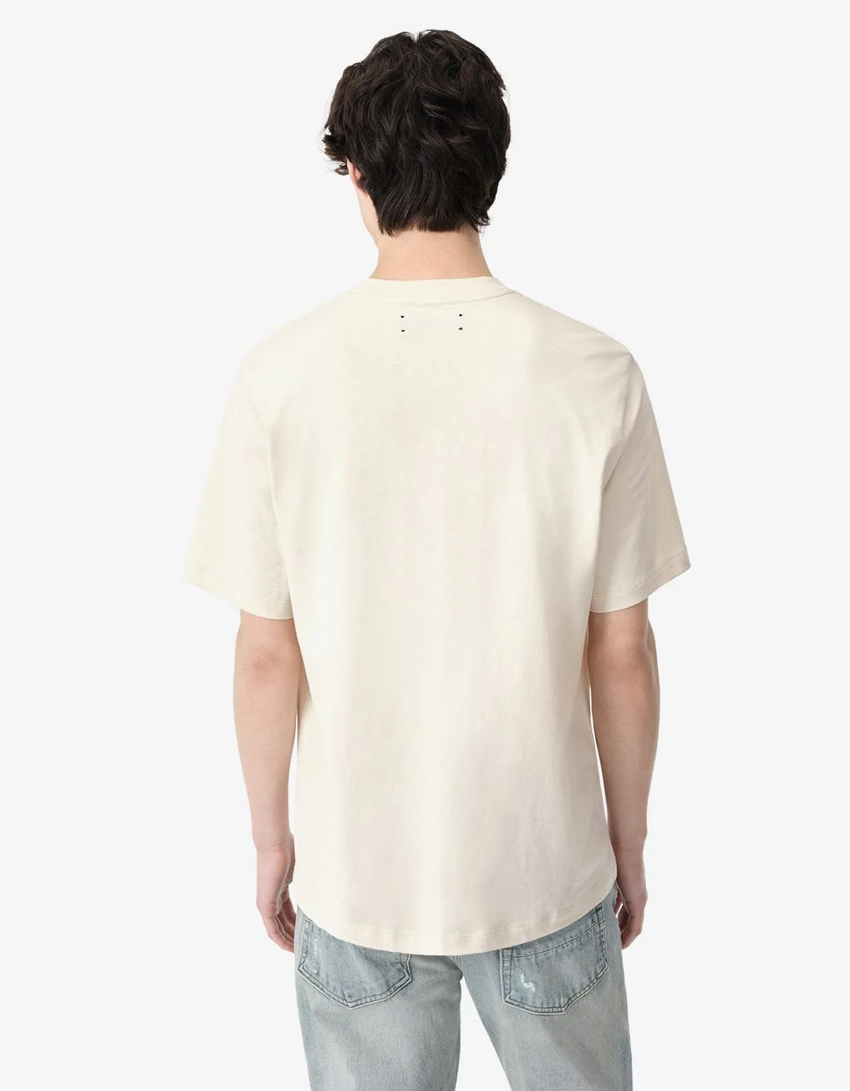 Amiri Birch White Staggered Logo T-Shirt