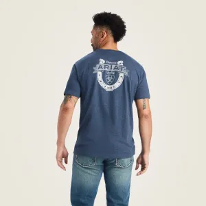 Ariat Men's Lucky Horseshoe T-Shirt, Navy Heather
