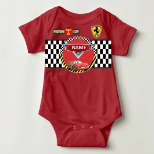 Baby Birthday Onesies  -The Cars 1st Birthday Custom Made Onesies