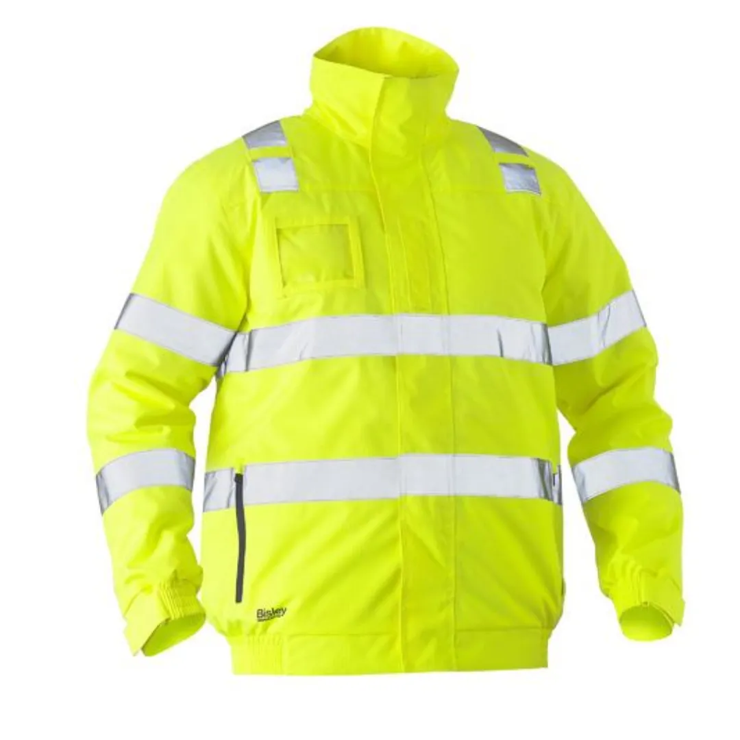 Bisley Men's/Unisex Taped Hi Vis Wet Weather Bomber Jacket BJ6770T*