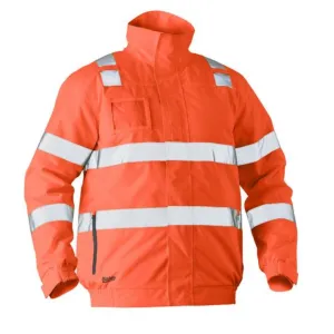 Bisley Men's/Unisex Taped Hi Vis Wet Weather Bomber Jacket BJ6770T*