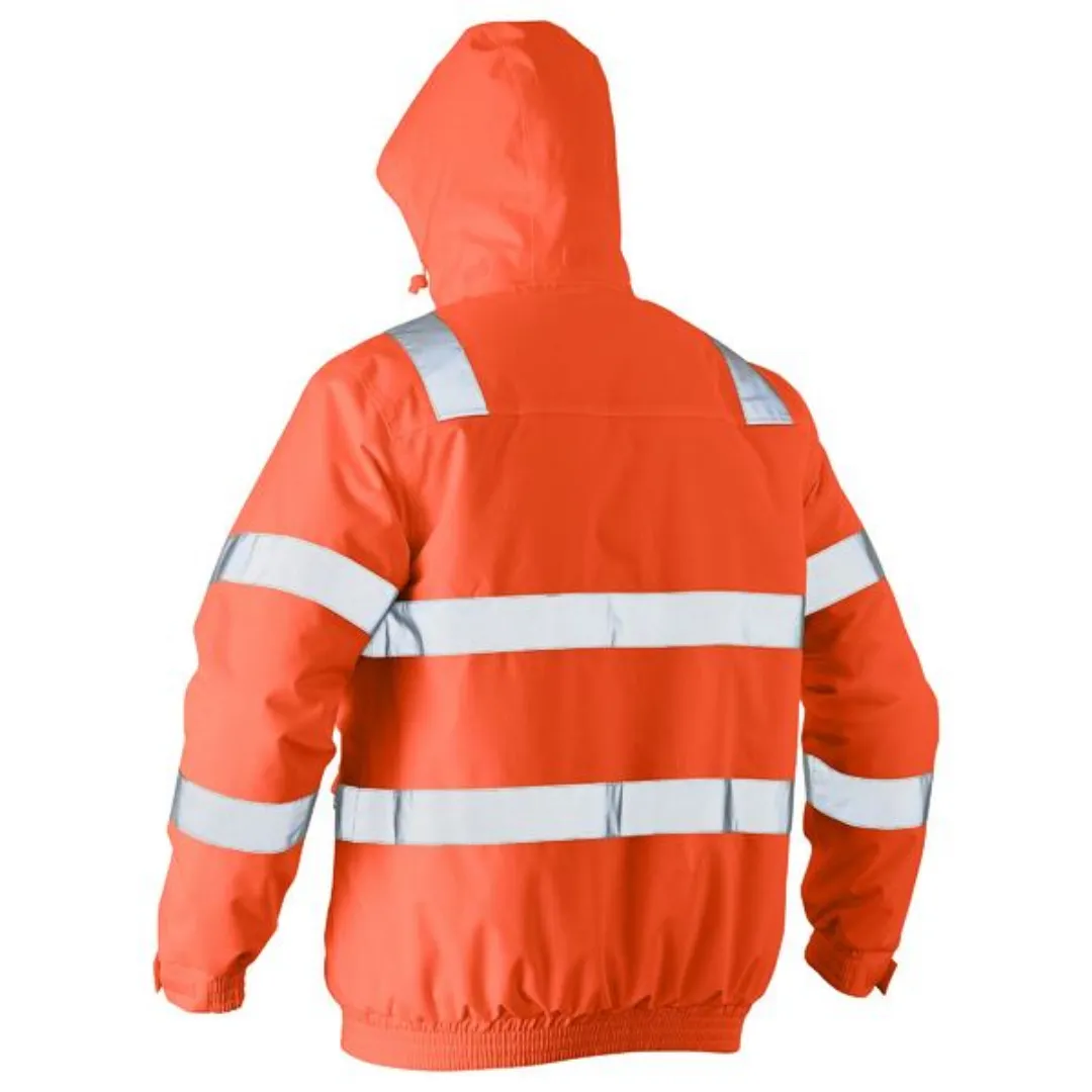 Bisley Men's/Unisex Taped Hi Vis Wet Weather Bomber Jacket BJ6770T*
