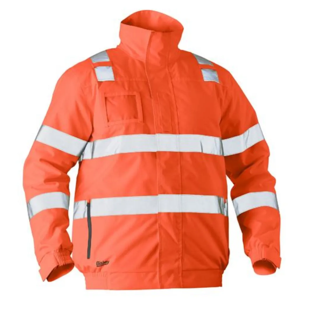 Bisley Men's/Unisex Taped Hi Vis Wet Weather Bomber Jacket BJ6770T*