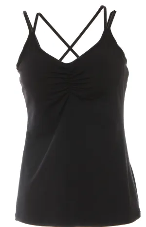 Black Strappy Tank Bra