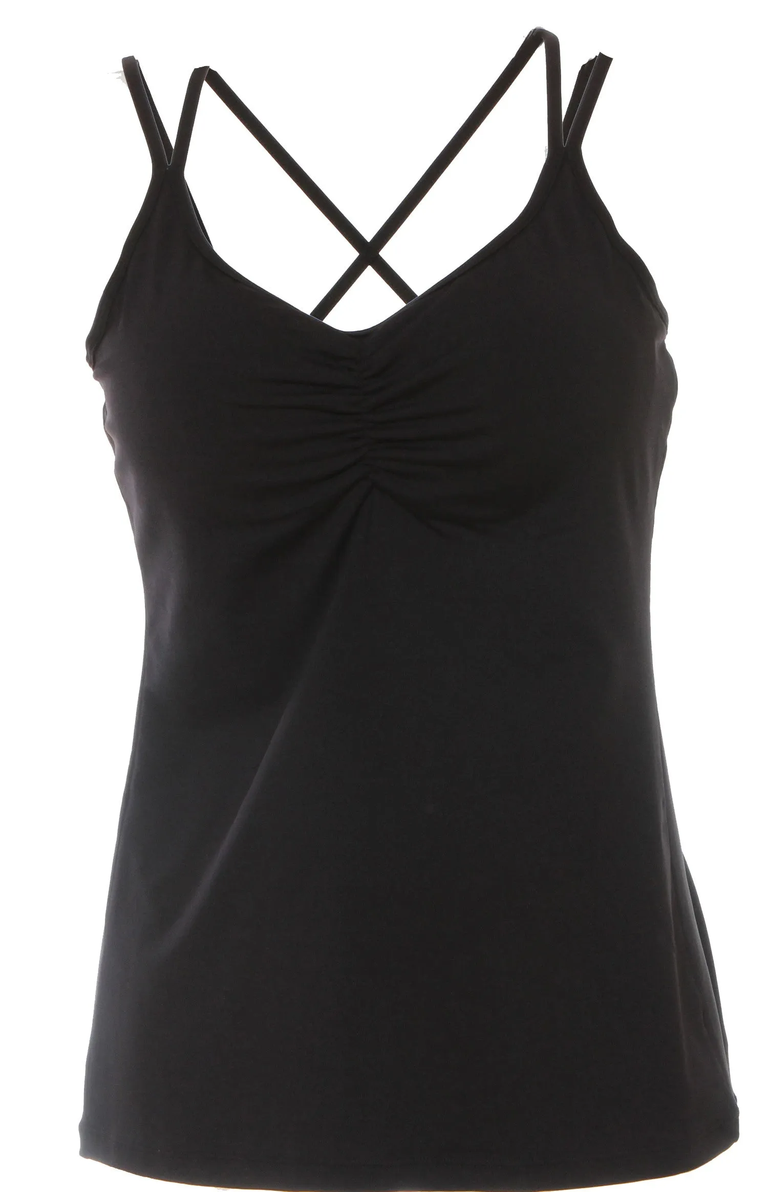 Black Strappy Tank Bra
