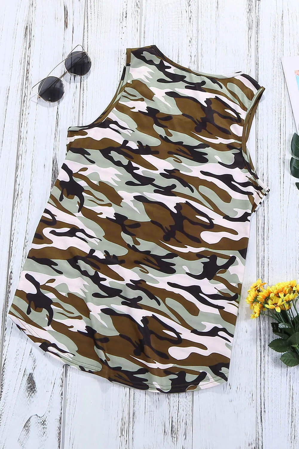 Camo & Stripe Tank Top