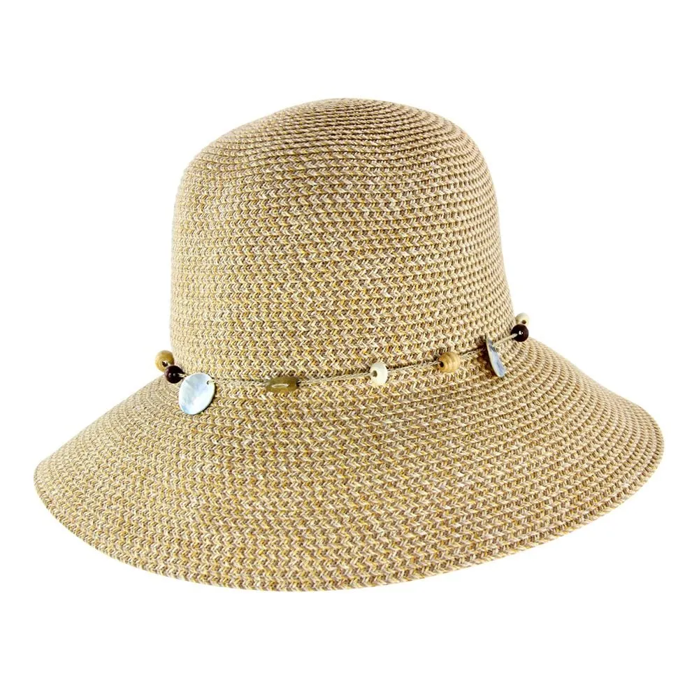 Cancer Council Ladies Bohemian Bucket Hat - Natural Fleck