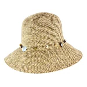 Cancer Council Ladies Bohemian Bucket Hat - Natural Fleck