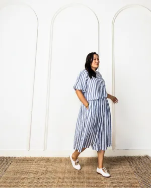 Chiyo Lapis Linen Skirt