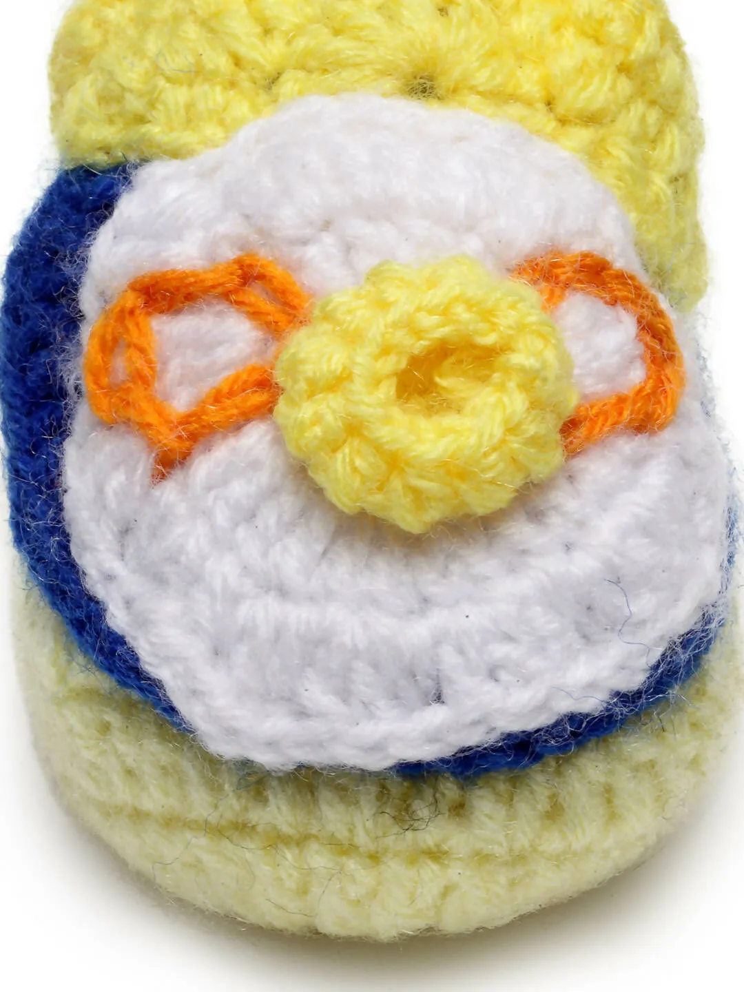 Chutput Kids Woollen Hand Knitted Self Desgin Booties - Yellow