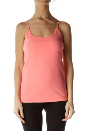 Coral Strappy Back Tank Top