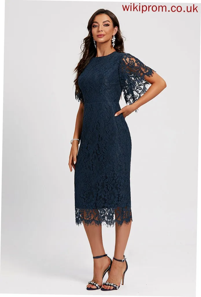 Dress Cocktail Dresses Neck Scoop Knee-Length Cocktail Lace Sheath/Column Destiny