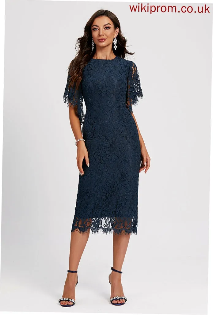 Dress Cocktail Dresses Neck Scoop Knee-Length Cocktail Lace Sheath/Column Destiny