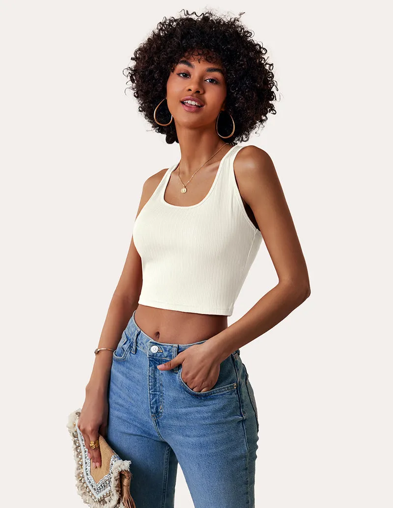 Ekouaer Casual Basic Ribbed Tank Top (US Only)