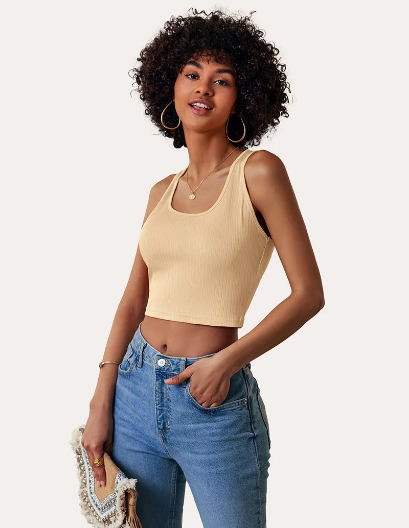 Ekouaer Casual Basic Ribbed Tank Top (US Only)