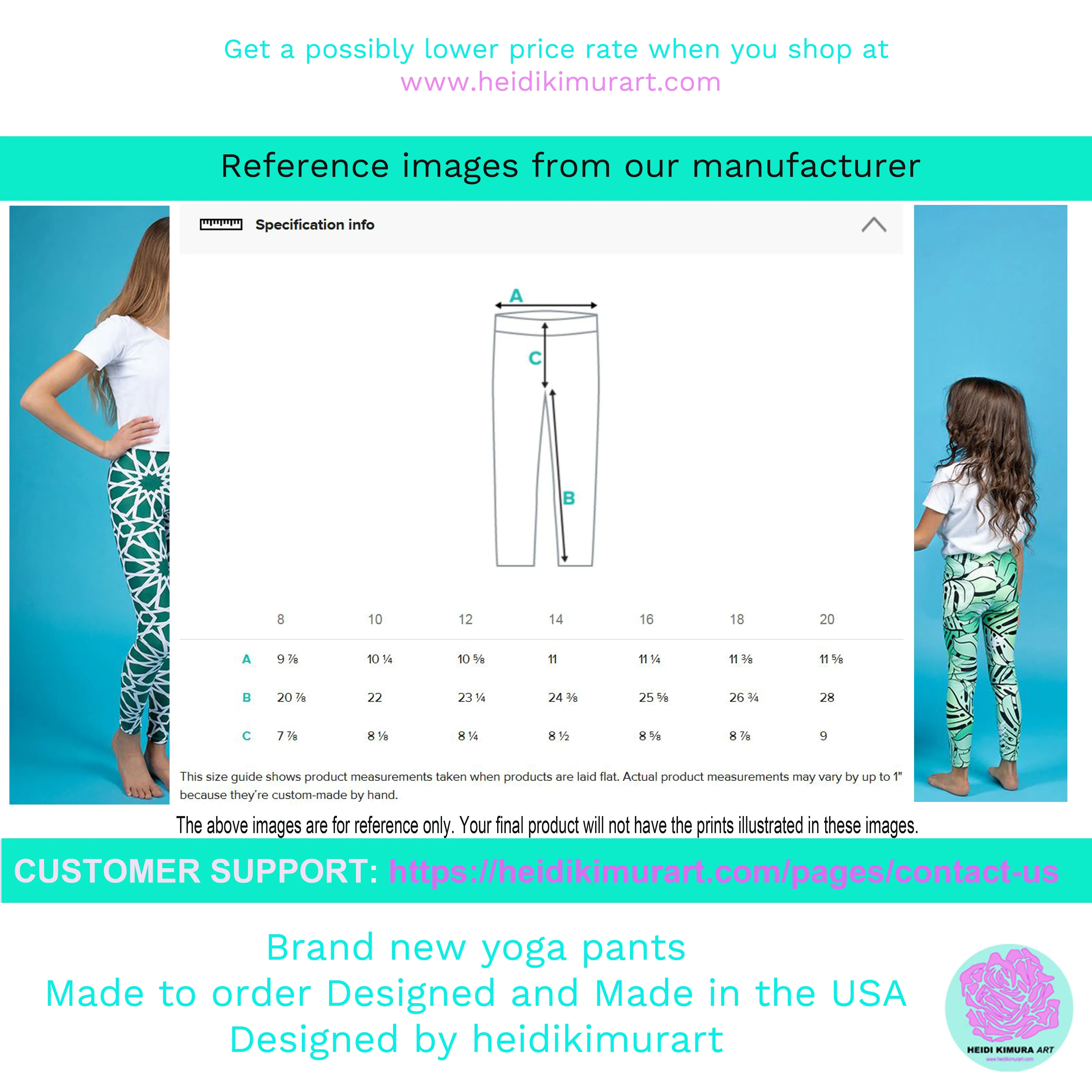 Emerald Green Solid Color Premium Youth Leggings Compression Tights-Made in USA/EU