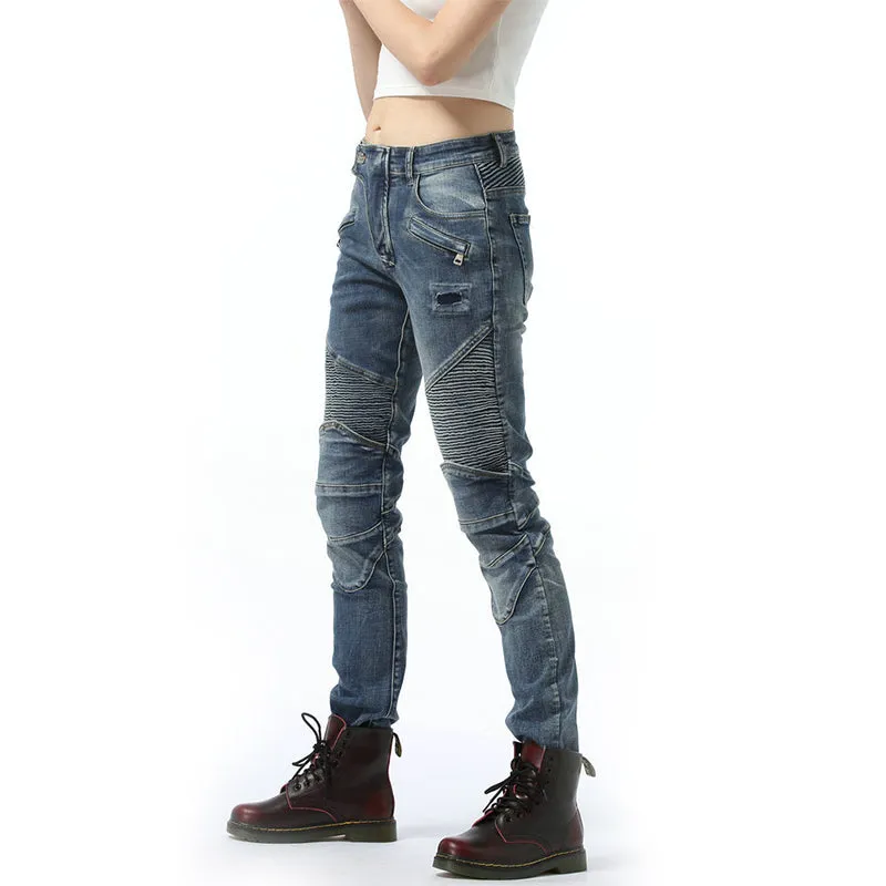 Flame 25 Women's Retro Riding Jeans