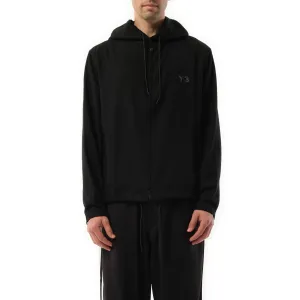 Flannel Hooded Jacket in Black