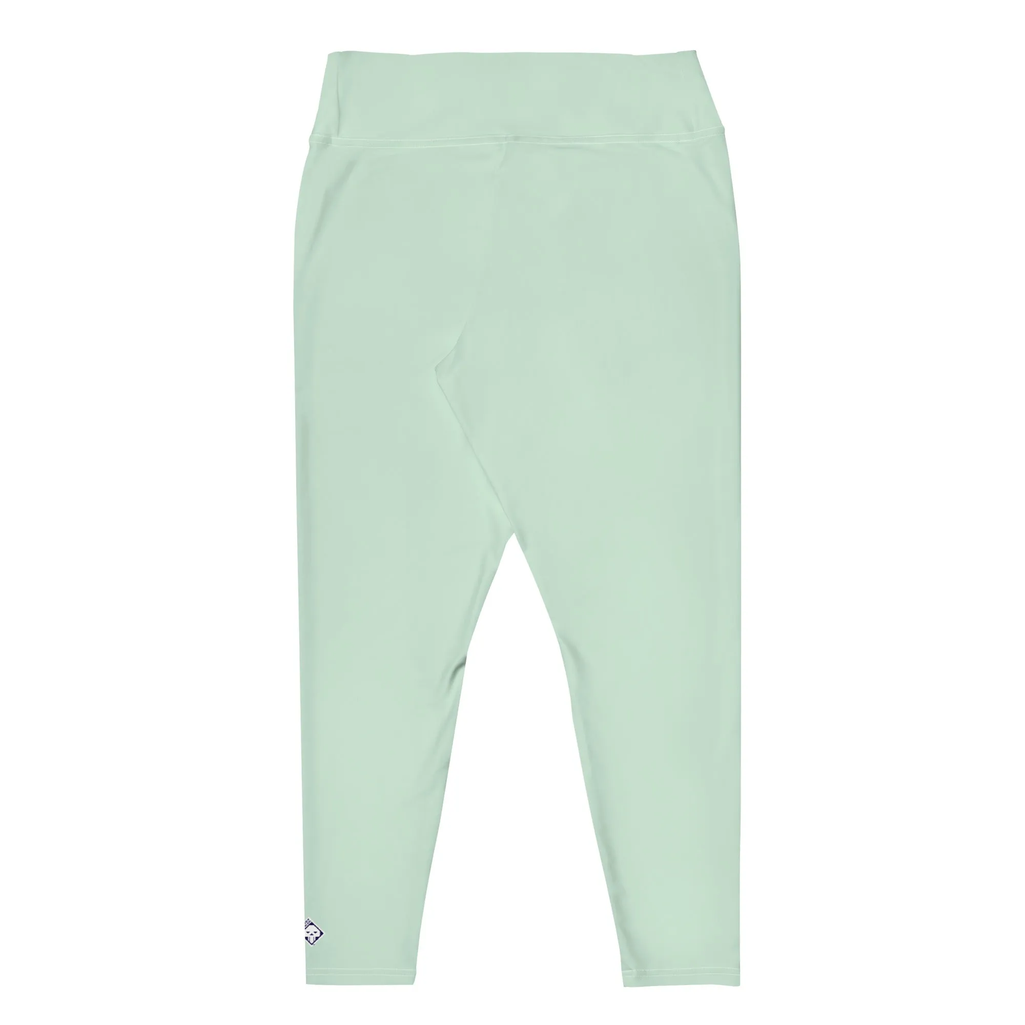 Flattering Fit: Plus Size Solid Color Workout Leggings - Surf Crest
