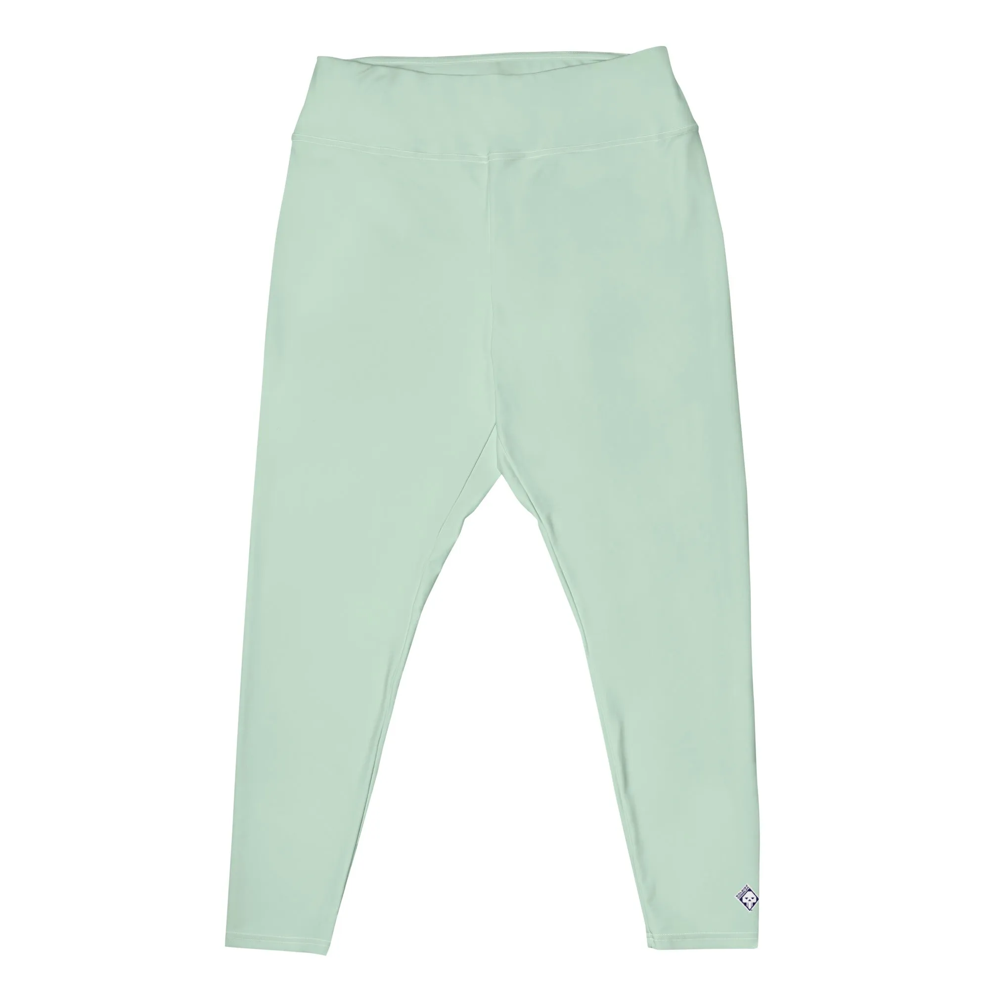 Flattering Fit: Plus Size Solid Color Workout Leggings - Surf Crest