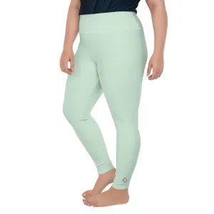 Flattering Fit: Plus Size Solid Color Workout Leggings - Surf Crest