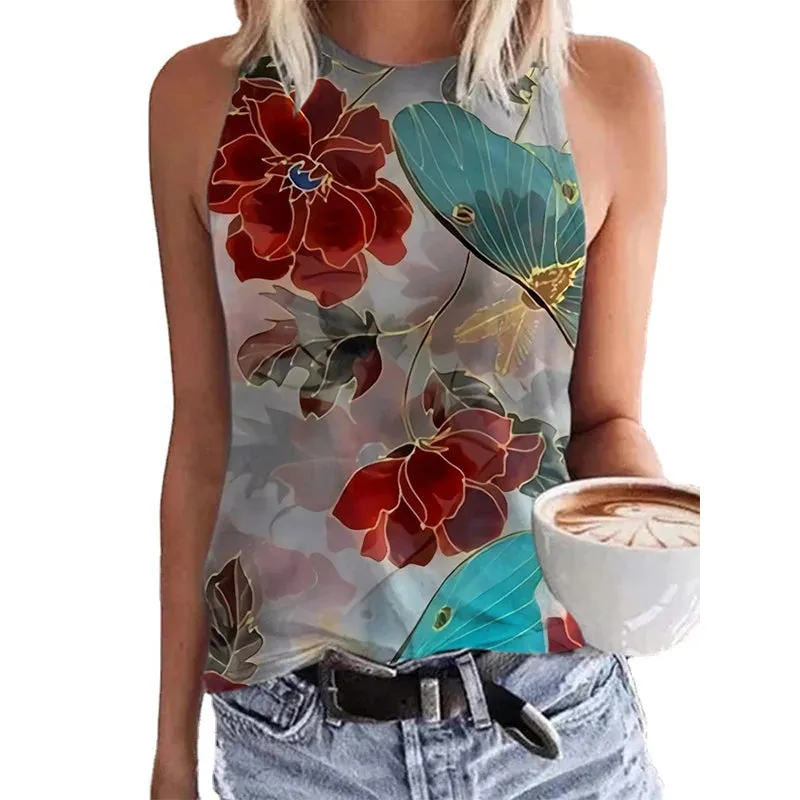 Funki Buys | Shirts | Women's Paisley 3D Print Retro Tank Tops