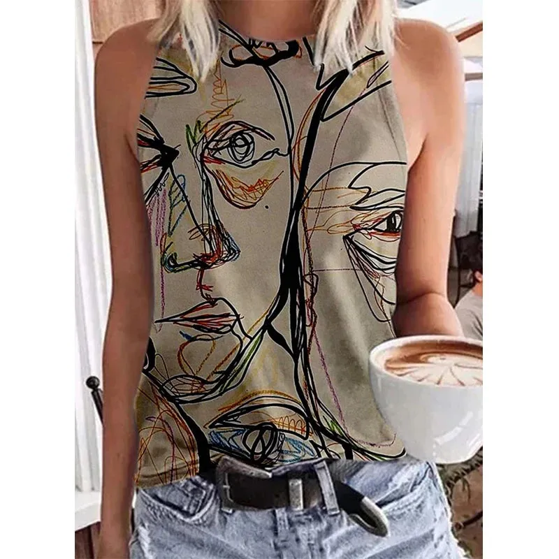 Funki Buys | Shirts | Women's Paisley 3D Print Retro Tank Tops
