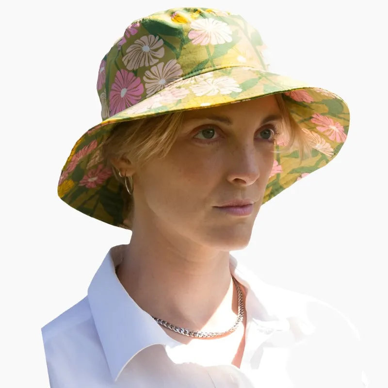 Garden Print Sun Protection Crusher Hat
