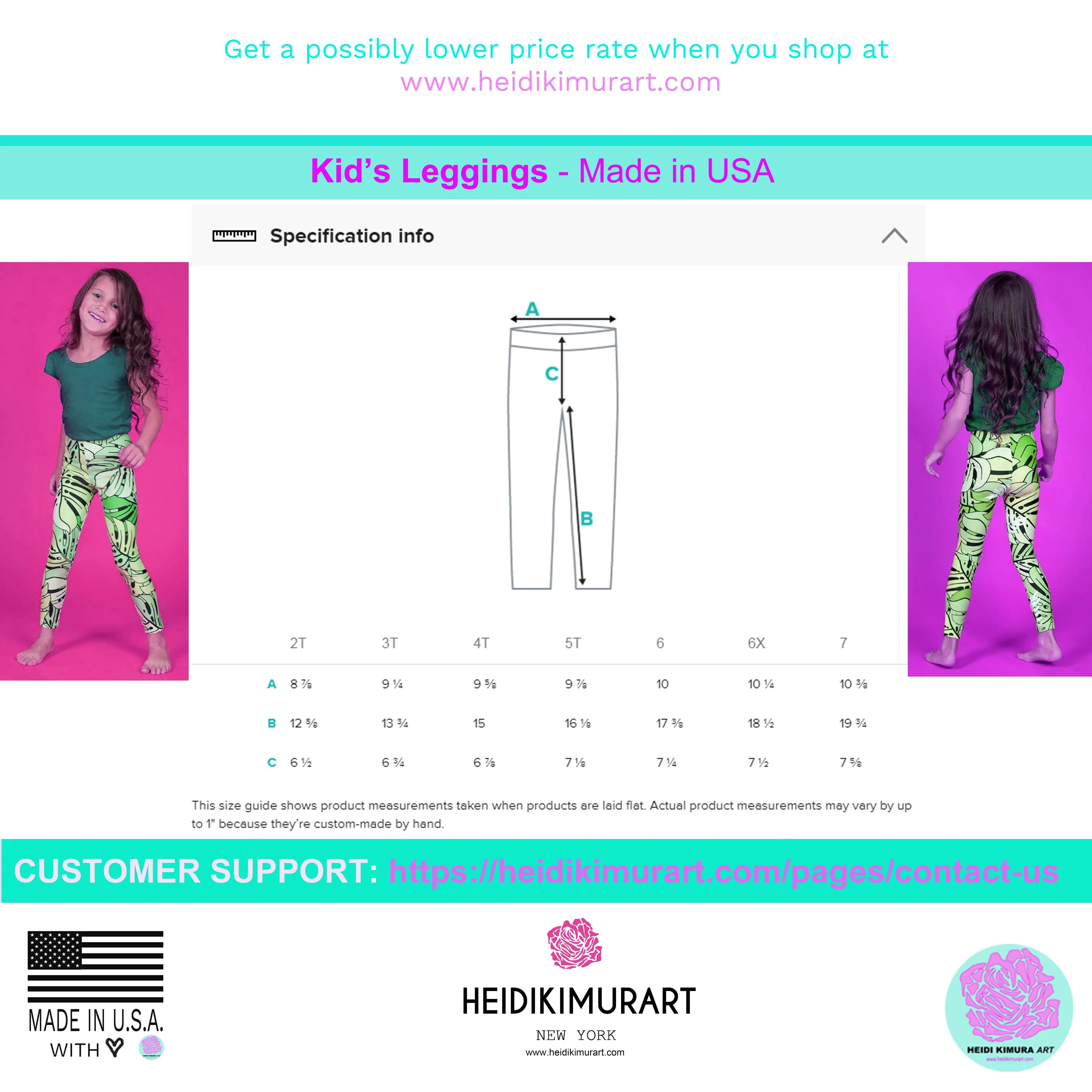 Green Solid Color Kid's Leggings, Premium Fashion Tights For Boys & Girls-Made in USA/EU/MX