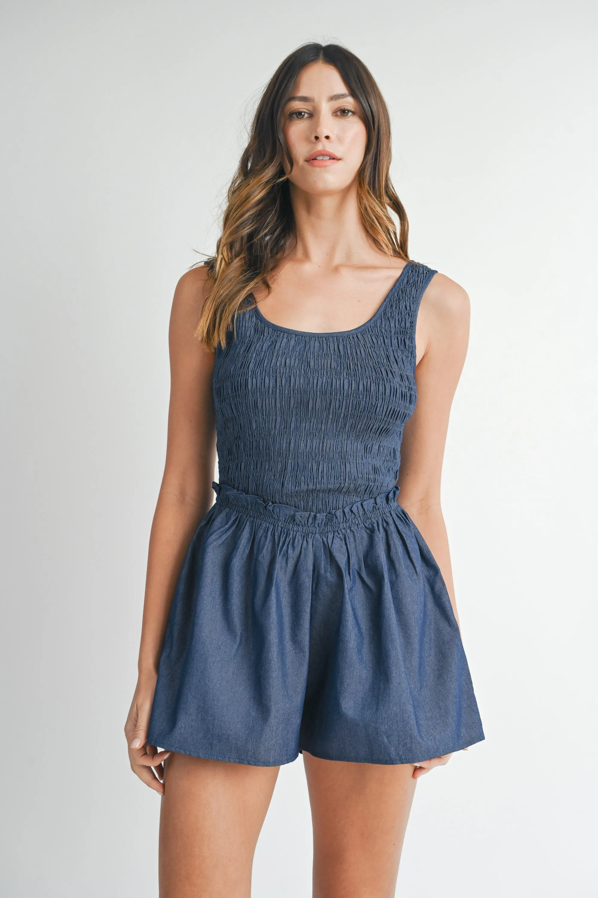 GURO SMOCKED CORSET ROMPER