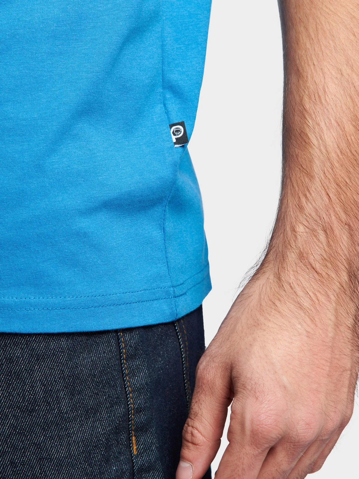 Hudson Script T-Shirt in Vallarta Blue