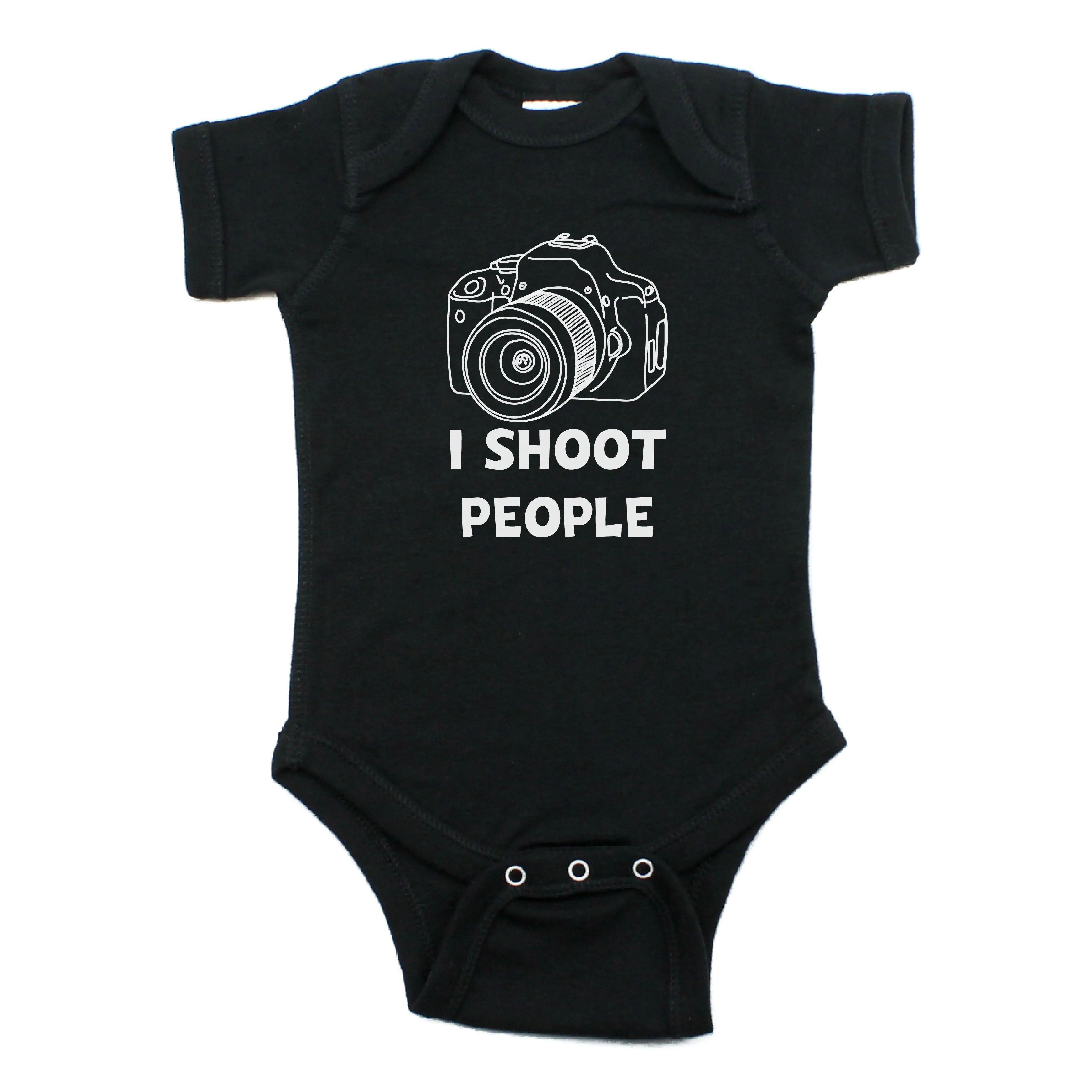 I Shoot People Short Sleeve Bodysuit