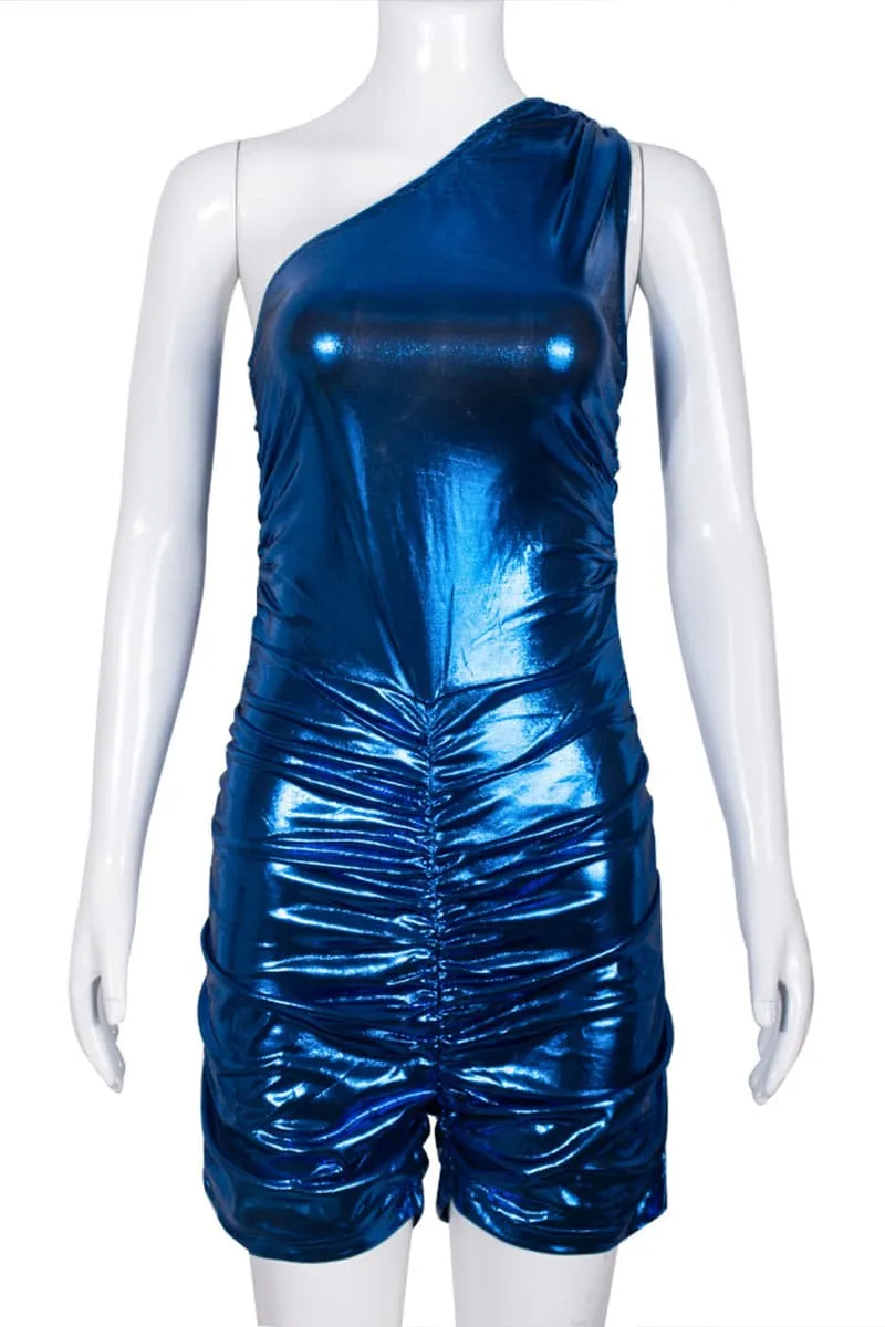 JB064 Metallic Sleeveless Rompers