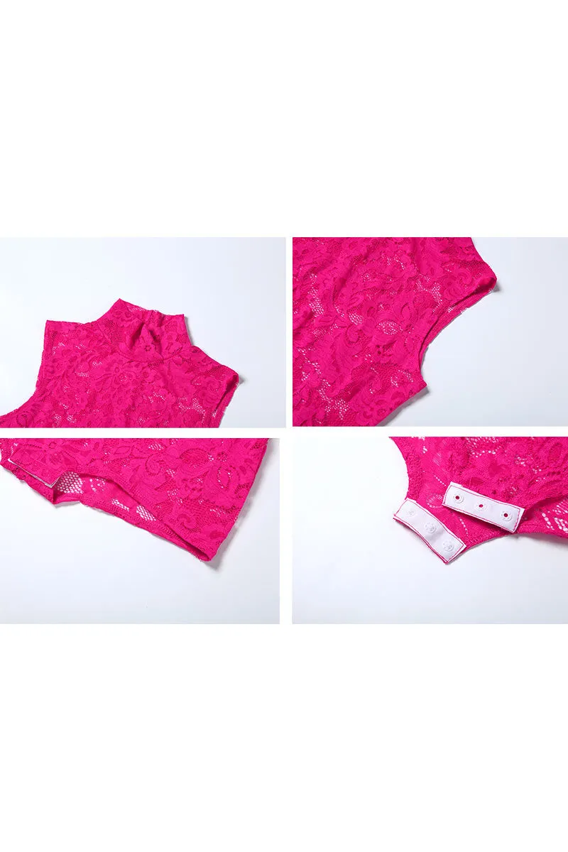 JM0357 Lace Sheer Rompers
