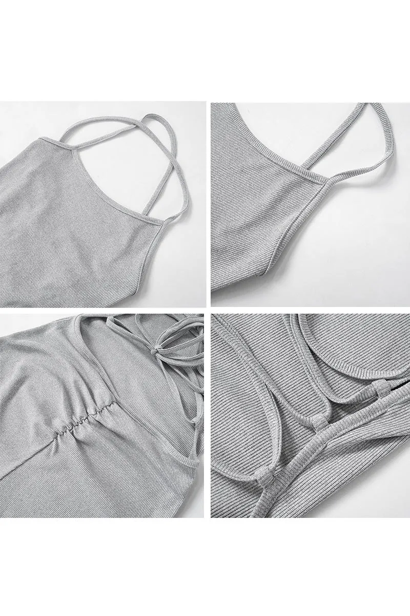 JM0559 Back Lace Down Rompers