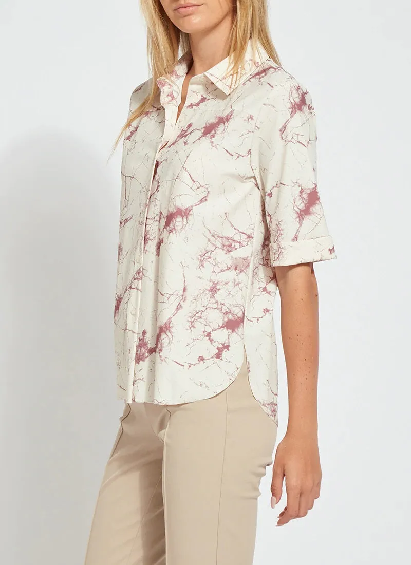 Josie Short Sleeve Button Down Printed