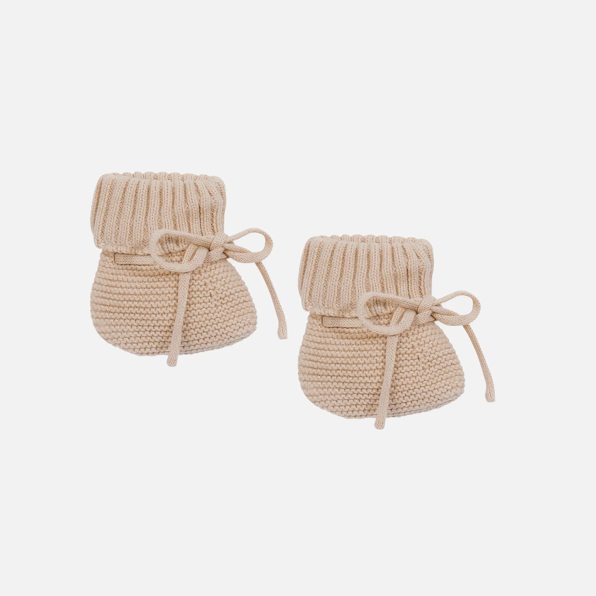 Knitted Booties - Oat