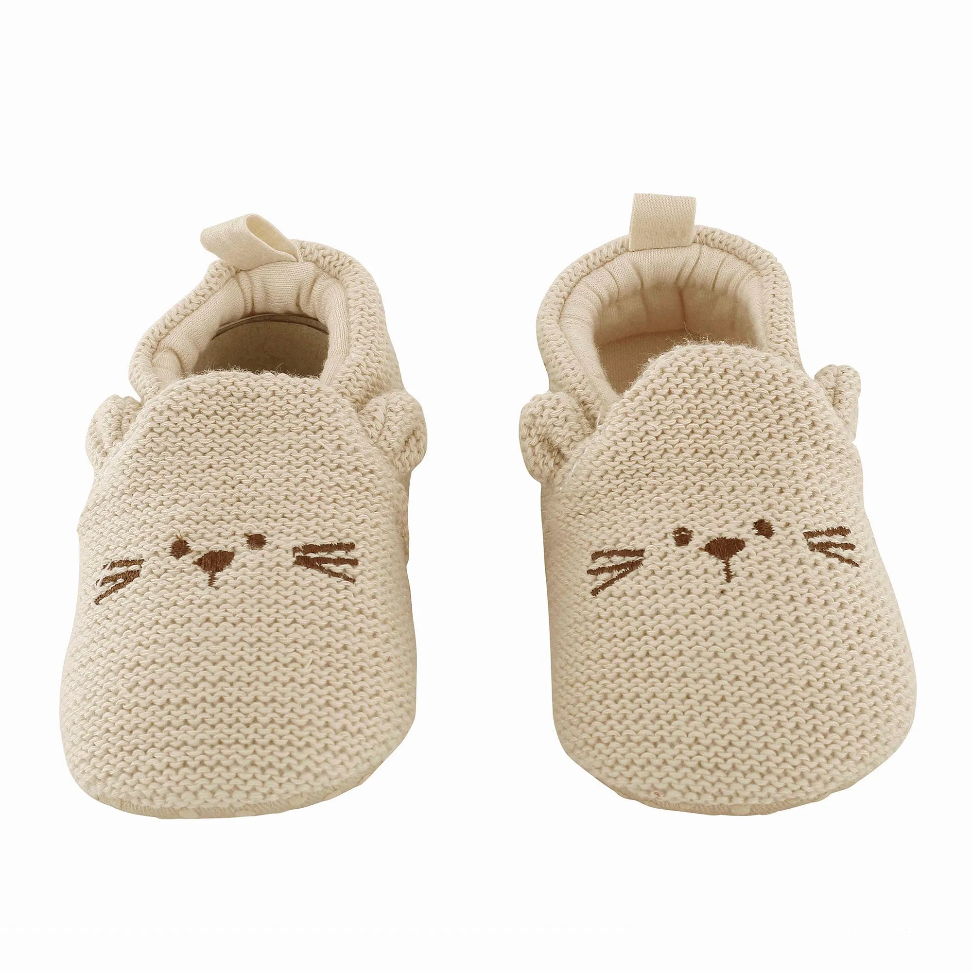 Knitted Brown Casual Booties
