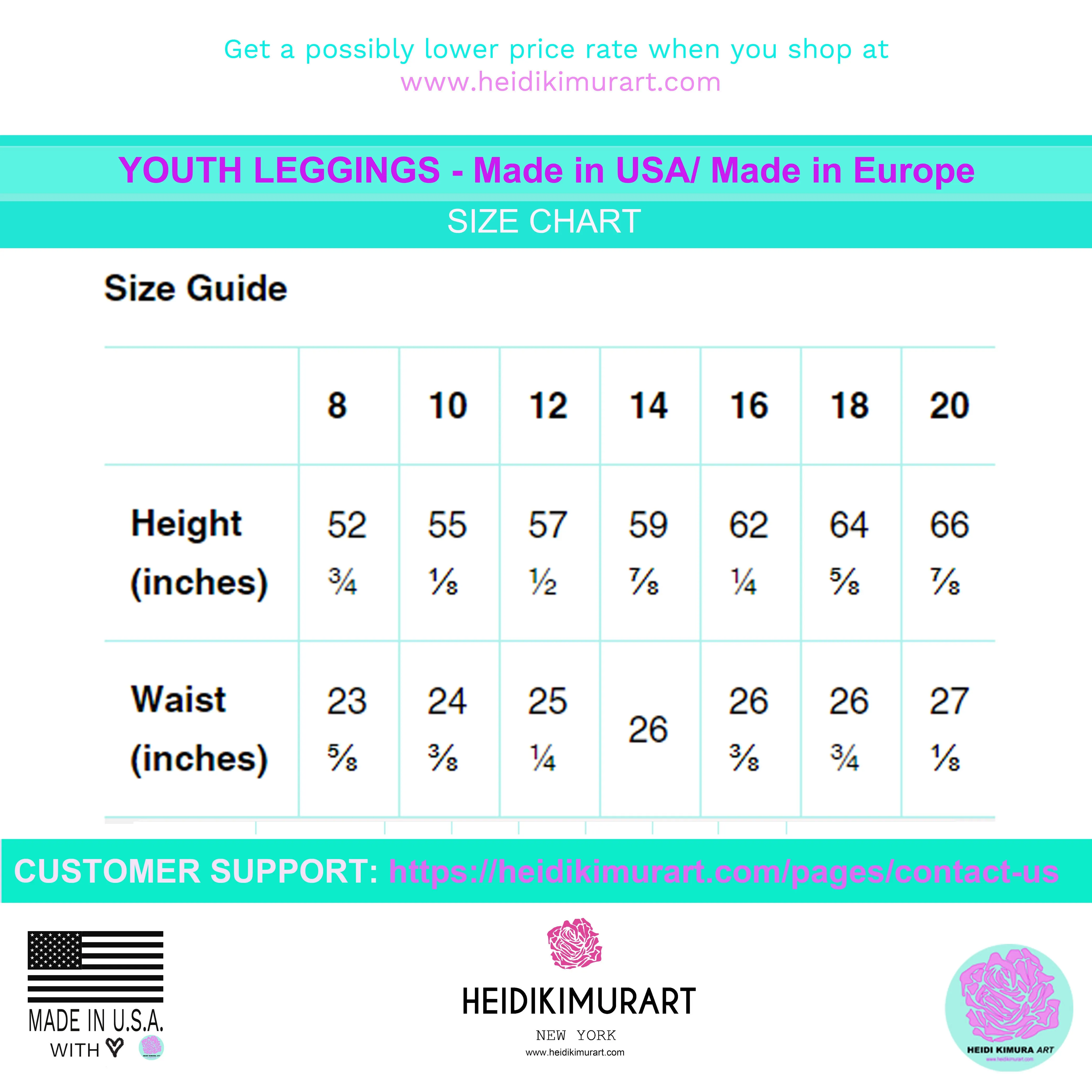Lavender Purple Solid Color Youth Gym Sports Comfy Tights Leggings- Made in USA/EU