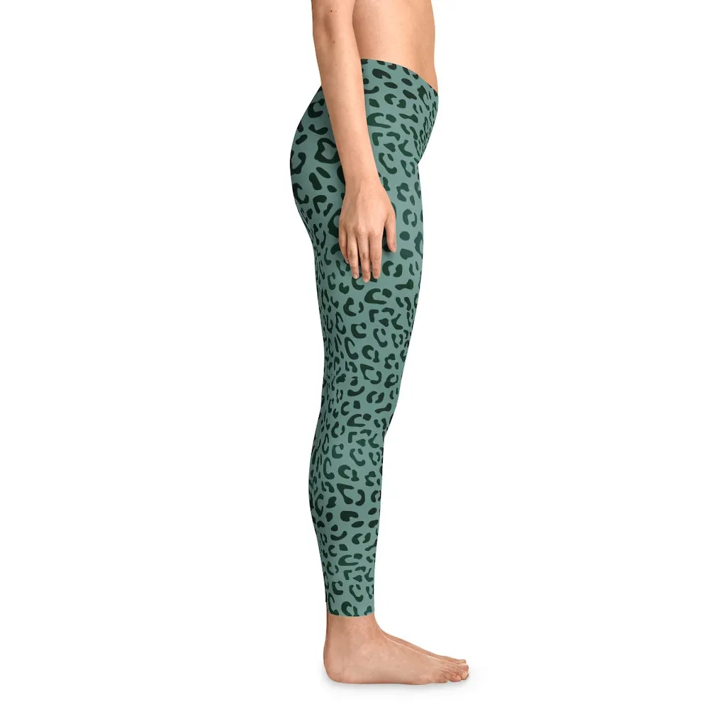 Leopard Print Mid Waist Fitness Leggings