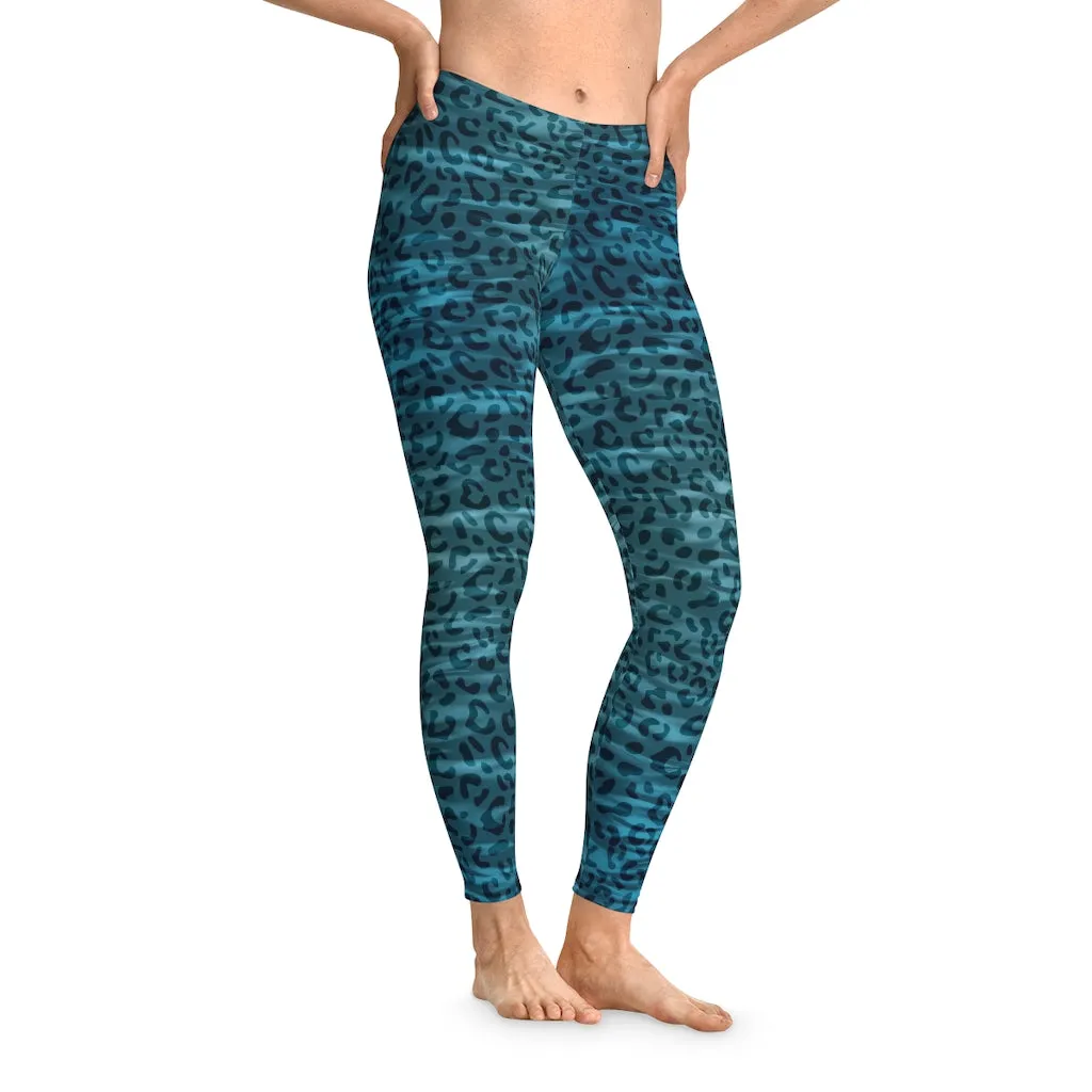 Leopard Print Mid Waist Fitness Leggings