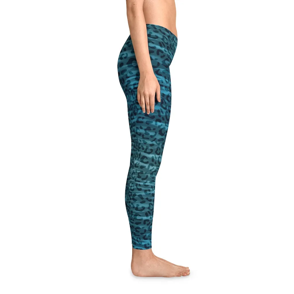 Leopard Print Mid Waist Fitness Leggings