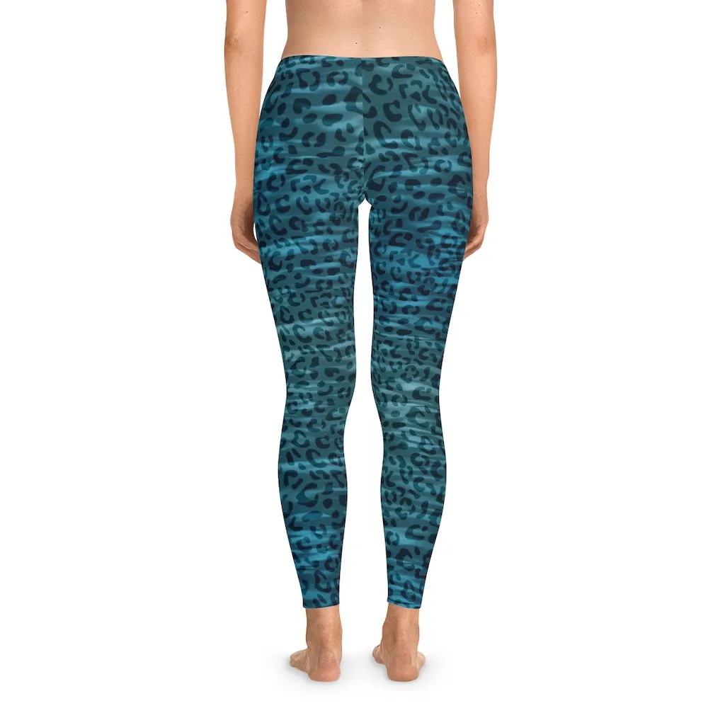 Leopard Print Mid Waist Fitness Leggings