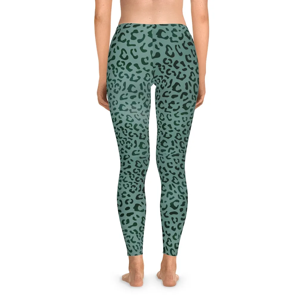 Leopard Print Mid Waist Fitness Leggings