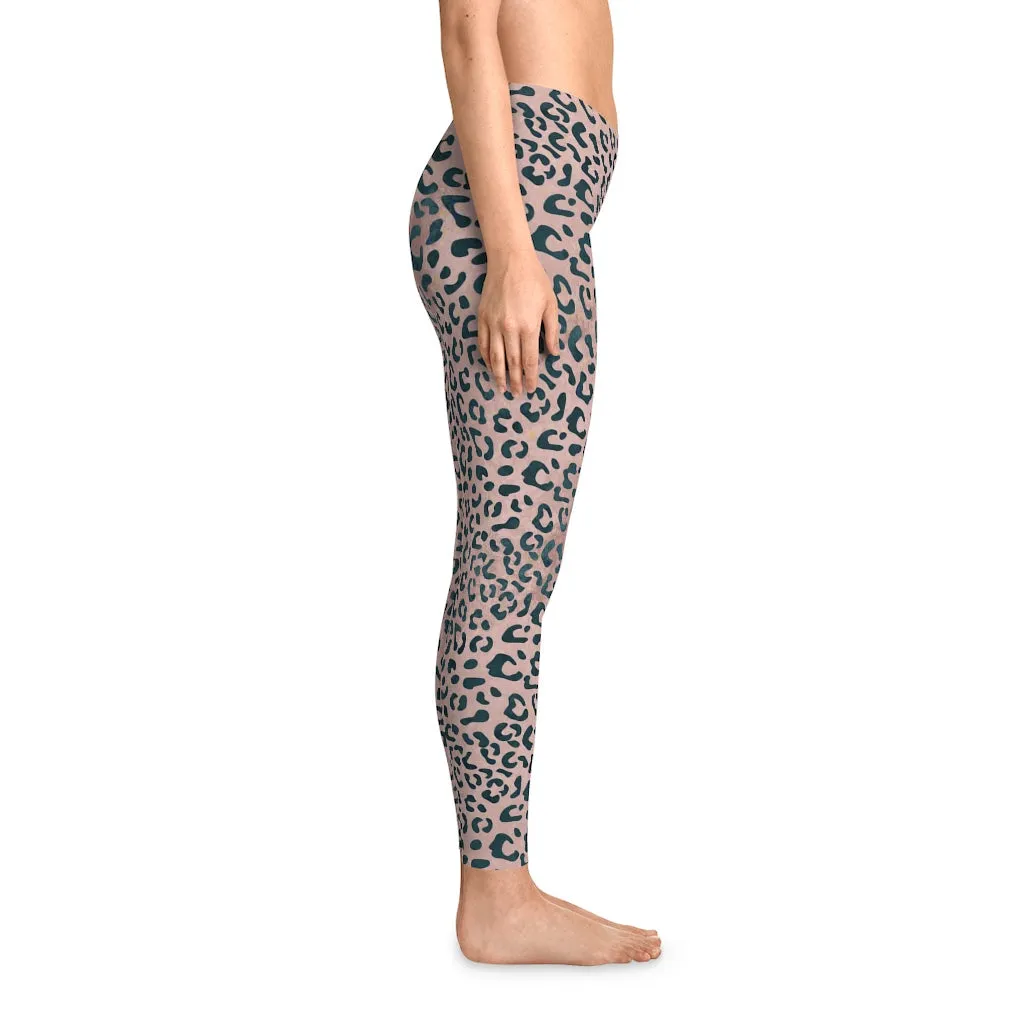 Leopard Print Mid Waist Fitness Leggings