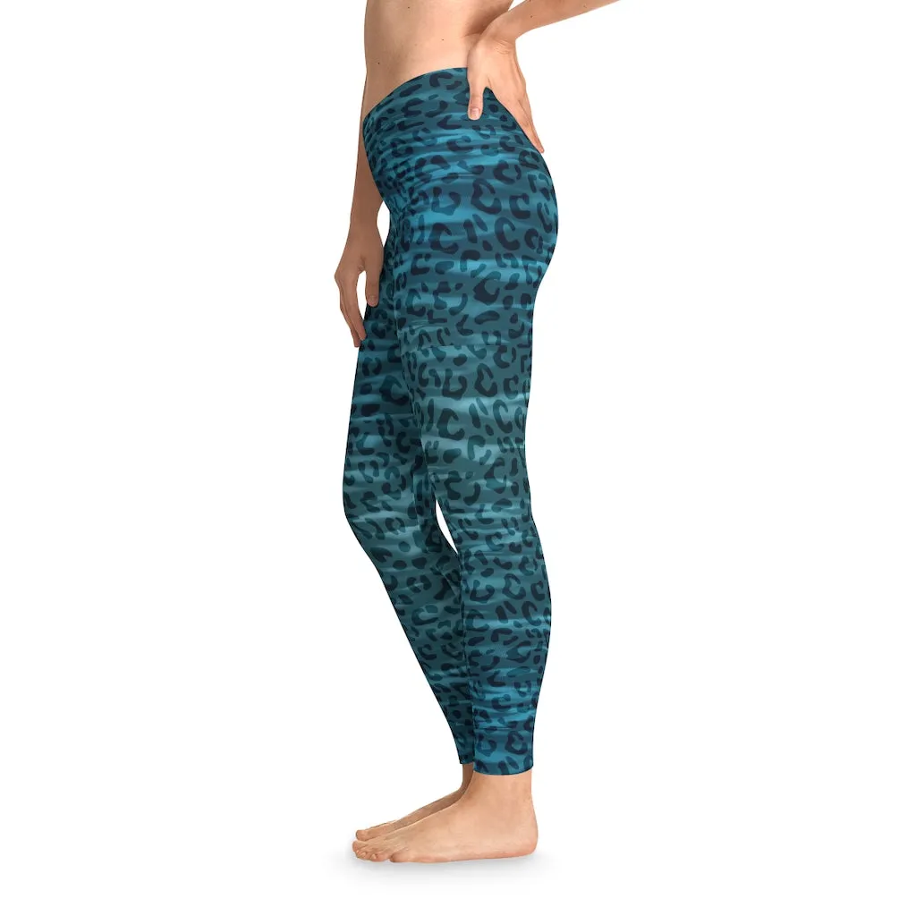 Leopard Print Mid Waist Fitness Leggings
